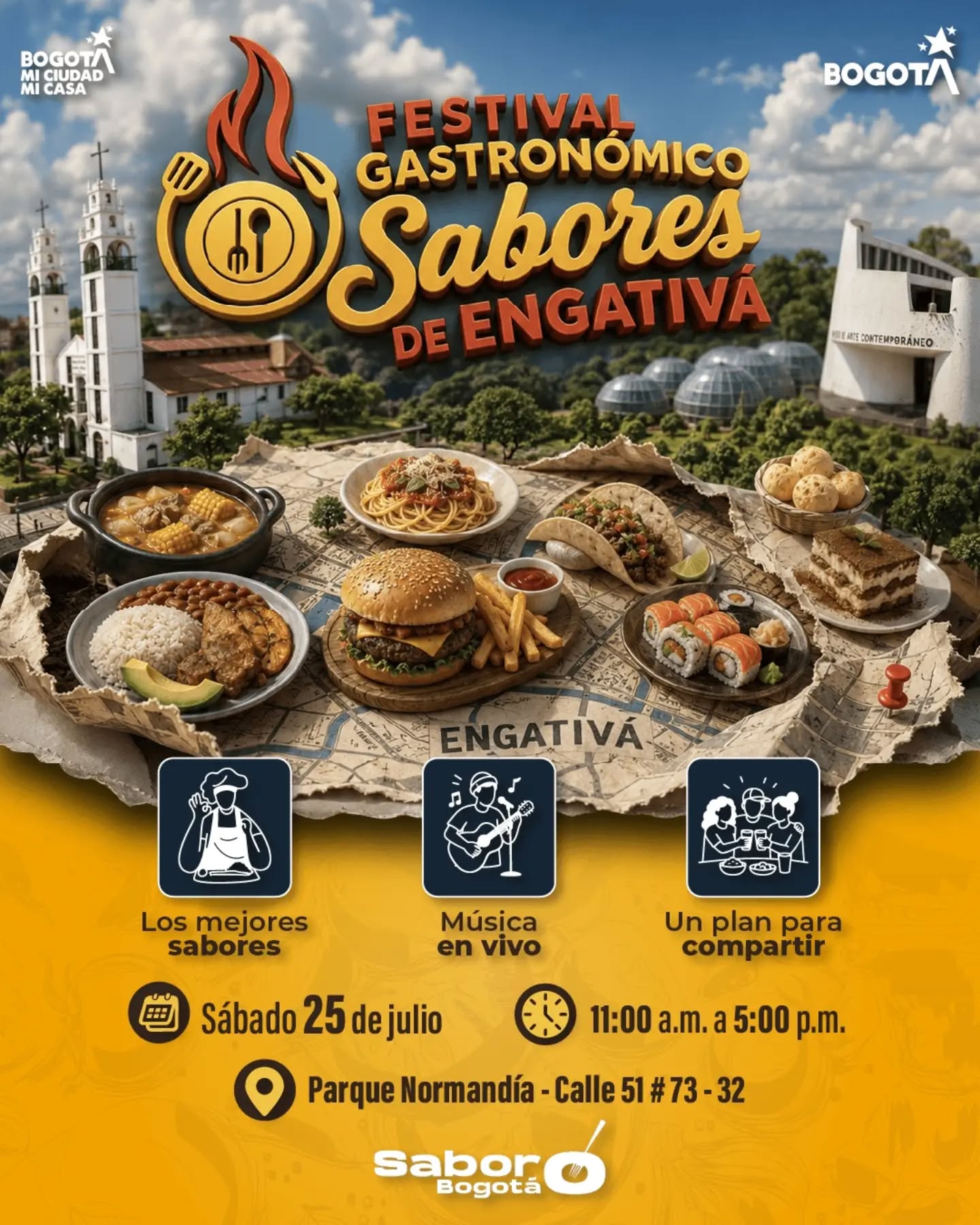 FESTIVAL LOS SABORES DE ENGATIV+A, SABADO 25 DE JULIO EBN EL PARQUE NORMANDIA!